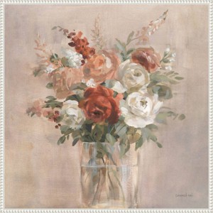 30"x30" Russet Bouquet by Danhui Nai: Amanti Art Oversized Floral Canvas Print - 1 of 4