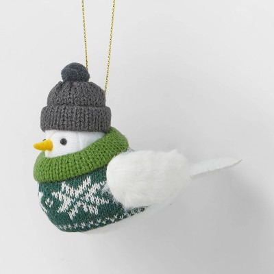 Bird with Hat & Green Sweater Christmas Tree Ornament - Wondershop™