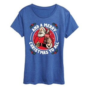 Women's - Coca-Cola - And A Merry Christmas To All Coke Short Sleeve Graphic T-Shirt - 1 of 4
