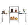 DOMETOUR Adjustable 5-Tier Metal Storage Rack ¨C Durable, Space-Saving Organizer for Kitchen, Garage, Office, or Home Use - 3 of 4