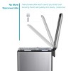 Home Zone Living 13 Gallon Dual Compartment Stainless Steel Kitchen Trash Can with Step Pedal and Soft Close Lid, Silver - 4 of 4