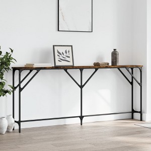 vidaXL Console Table Smoked Oak 70.9 in.x9.1 in.x29.5 in. Engineered Wood - 1 of 4