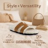 CUSHIONAIRE Cuddle Fur Slippers for Women Faux Shearling Slide Sandal +Memory Foam, Wide Widths Available - 4 of 4