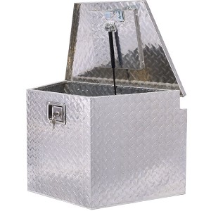 29in Aluminum Trailer Tongue Tool Box 5 Bar Tread Pattern Toolbox Wide Utility Storage Organizer Tool Box With Lock Keys - 1 of 4