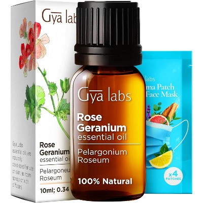 Gya Labs Rose Geranium Essential Oil for Skin - 0.34 Fl Oz - 100% Pure Natural Rose Geranium Oil for Diffuser