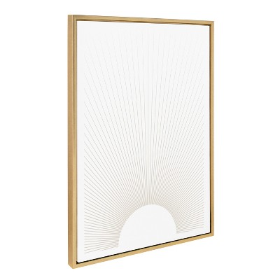 Kate and Laurel Sylvie Sun Rays Framed Canvas by Rocket Jack