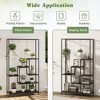 Bestier Plant Stand Indoor, 71" Ladder Plant Shelf with Hanging Hooks for Living Room Balcony Patio Decor, Wood Plant Pot Holder Rack for Gardening - 3 of 4