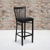 Emma and Oliver 2 Pack School House Back Metal Restaurant Barstool - 2 of 4