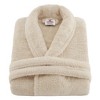 American Soft Linen Turkish Warm Fleece Bathrobe, Mens and Womens Robes, 1 Piece Shawl Collar  Adult Matching Couple Robes for your Bathroom - 4 of 4