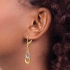Black Bow Jewelry Polished Two Tone Triple Teardrop Dangle Earrings in 14k Gold, 41mm - 3 of 4