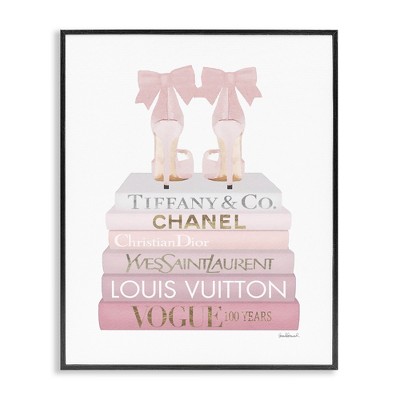 Stupell Industries Chic Shoes Glam Bookstack, 24" x 30"