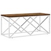 vidaXL Coffee Table Silver and Varied Browns - 2 of 4