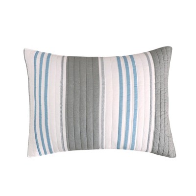 Provincetown Standard Sham - Grey, Blue, White - Levtex Home