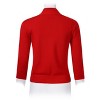 Women’s 3/4 Sleeve Cropped Cardigan Sweaters Open Front Knit Short Bolero Shrugs - 4 of 4