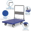 Platform Truck, Foldable Push Cart Dolly with 360° Swivel Wheels, Heavy Duty Luggage Cart with 661lb Weight Capacity, Space-Saving Push Hand Cart - 3 of 4