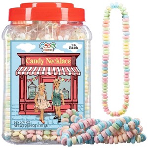 4YoreElves Individually Wrapped Candy Jewelry Party Favors Candy Necklaces Tub - 1 of 4