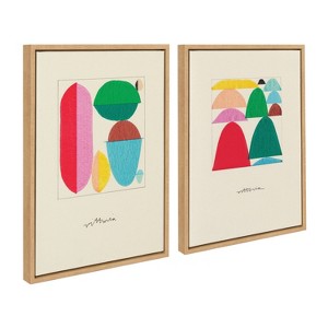 Kate and Laurel Sylvie On The Other Hand and Repeat For A New Outcome Framed Canvas Art Set by Amber Vittoria - 1 of 4