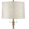 360 Lighting Dyna 58" Antique Brass Silver Circles Shade Floor Lamp - 2 of 4