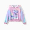 PATPAT Disney Stitch Kid Girl 2pcs Character Rainbow Striped Print Long-sleeve Hoodie And Pants Set - 2 of 4