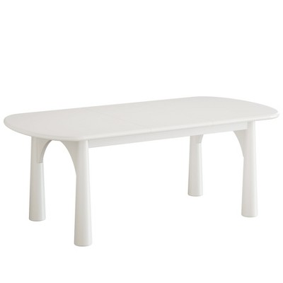 Tribesigns 63" Oval Executive Desk with Solid Wood Legs for Home Office
