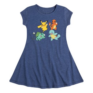 Girls' - Pokémon - Snow Fun Fit & Flair Cap Sleeve Graphic Dress - 1 of 4