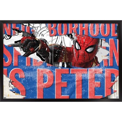 Trends International Marvel Spider-man: No Way Home - Costume Blend Framed  Wall Poster Prints Black Framed Version 22.375 X 34 : Target