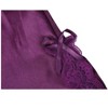 INSPIRE CHIC Women Satin Lace Trim Sleepwear Nightgown Pajama Slip Dress - 4 of 4
