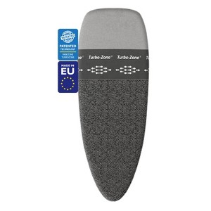 Bartnelli Cotton 51"x19" Ironing Board Cover, Scorch-Resistant, Park & Turbo Zone, Denim Black - 1 of 4