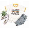 Simply Sage Market Women's Life Is Best When You're Camping Short Sleeve Ringer Tee - 2 of 2