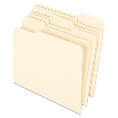 Pendaflex Earthwise 100% Recycled Paper File Folder 1/3 Cut Letter Manila 100/Box 74520