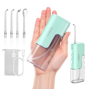 COSLUS Mini Water Flosser for Travel: Portable Compact Design, Cordless Oral Irrigator with 4 Modes, Removable Tank, IPX7 Waterproof for Braces - 1 of 4