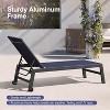 PURPLE LEAF Patio Chaise Lounge Set 2 Pieces Textilene Pool Lounge Chairs with Wheels Sunbathing Chair for Outdoor, Beach, Yard, Side Table Included - 4 of 4