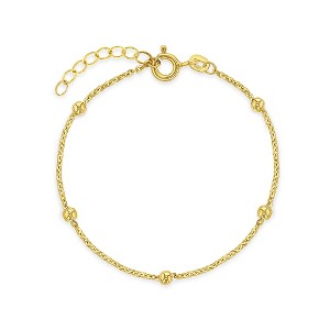 Girls' Tiny Polished Satellite Bracelet 14k Gold - In Season Jewelry - 1 of 4