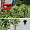 GAOMON 30" Artificial Cypress Topiary Ball Trees with Ground Spike, Set of 2 Artificial Shrubs Bushes Fake Evergreen Plants - 4 of 4