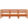 vidaXL Patio Sofa 3-Seater Outdoor Garden Furniture—Wax Brown Pine Wood with Modular Design and Slatted Seat for Terrace/Patio Lounging—75"x25"x24.6" - 4 of 4
