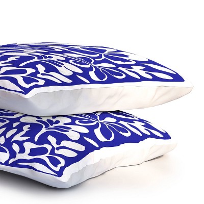 Deny Designs 3pc Full/Queen DorisciciArt Indigo Boho Floral Comforter and Pillow Sham Set Blue: Abstract Microfiber Bedding — фото 6