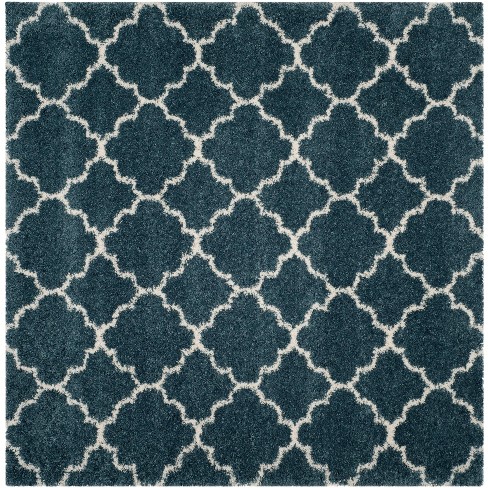 Safavieh Hudson Shag SGH284C Navy - Ivory 9' x 12' Area Rug