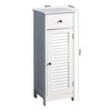 Bathroom Floor Cabinet Storage Organizer Freestanding Side Table Storage Unit With 1 Drawer And 1 Door Wooden For Living Room, Laundry Room - 2 of 4