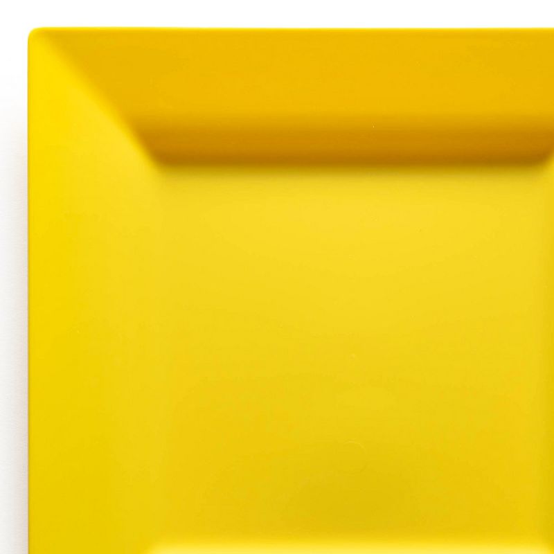 Smarty Had A Party 6.5" Yellow Square Plastic Cake Plates (120 Plates), 1 of 5