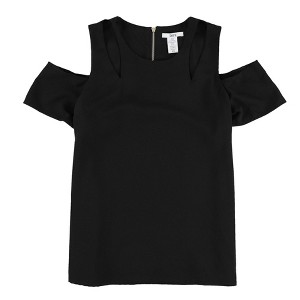 bar III Womens Cutout Off the Shoulder Blouse, Black, X-Small - 1 of 2