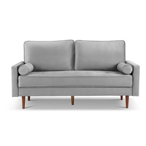 American Furniture Classics,69 Inch Wide Upholstered Two Cushion Sofa with Bolster Pillows - 1 of 4