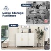 Resenkos 4-Door Modern Storage Cabinet, Buffet, Sideboard, Cupboard, Entryway Accent Storage Table, Gold - 4 of 4