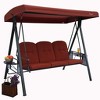 Kozyard 3-Seat Patio Swing – Outdoor Porch Swing Chair with Metal Seat and Back, Comfortable Cushion, and Adjustable Canopy for Backyard or Balcony - 4 of 4
