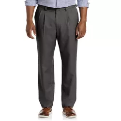 Oak Hill by DXL Big and Tall Straight-Fit Waist-Relaxer Stretch Twill Pants 