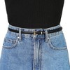 Allegra K Women's Skinny Embossed Faux Leather Alloy Pin Buckle Jeans Dresses Pants Belt - 4 of 4