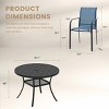 4-Person Patio Dining Set with Stackable Chairs, All-Weather Outdoor Garden Furniture - 3 of 4
