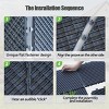 Syemin Carpet Tiles Practical All Weather Patio Interlocking Deck Tiles Four Slat Plastic Outdoor Flooring for Balcony, Dark Gray, - 4 of 4