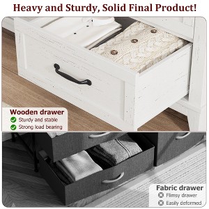 6 Dresser for Bedroom, 47" Wide Drawer Dresser with Storage Freestanding, Wooden Closet Storage Chest for Living Room, Bedroom, - 1 of 4