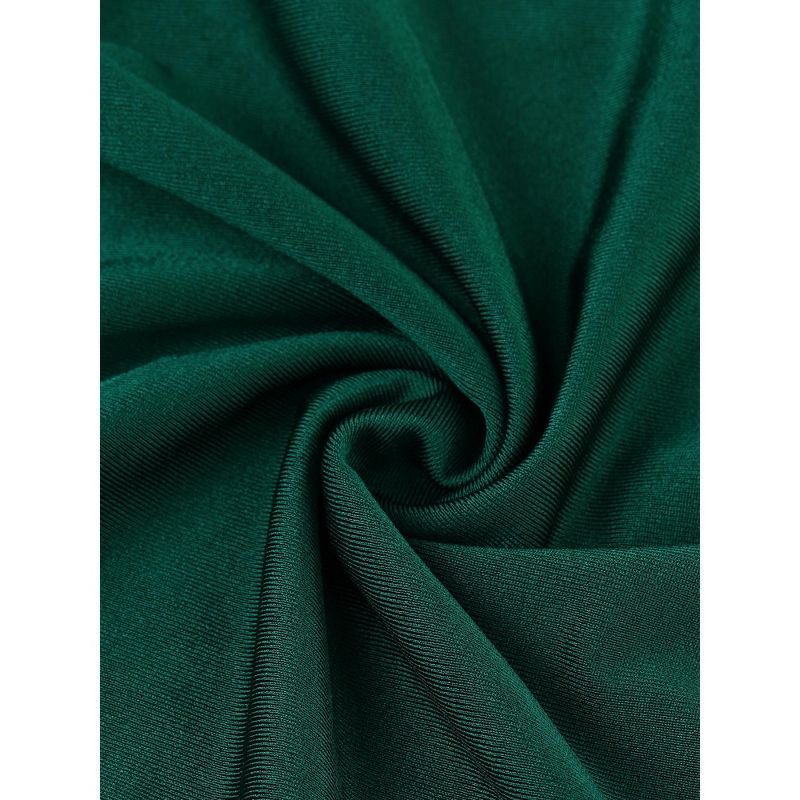 Allegra K Women's Summer Sleeveless Square Neck Solid Color Waist Strap Maxi Dress, 5 of 6