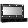 vidaXL Mirror Cabinet Black Engineered wood, acrylic Medium - 2 of 4